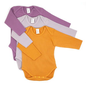 Organic cotton ribbed Flat Seam Onesie