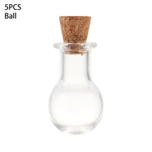 5pcs/pack Mini Empty Sample Jars Glass Cork