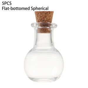 5pcs/pack Mini Empty Sample Jars Glass Cork