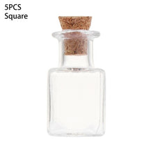 5pcs/pack Mini Empty Sample Jars Glass Cork