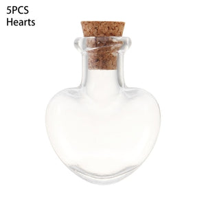 5pcs/pack Mini Empty Sample Jars Glass Cork