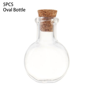 5pcs/pack Mini Empty Sample Jars Glass Cork