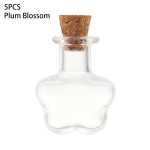 5pcs/pack Mini Empty Sample Jars Glass Cork