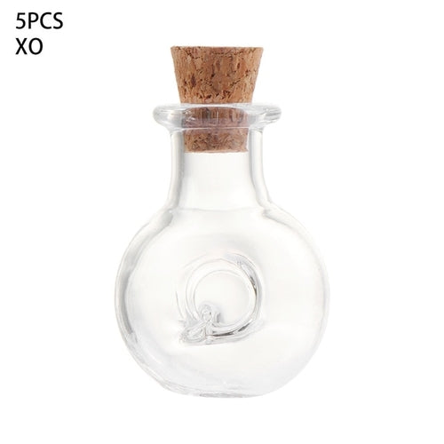 5pcs/pack Mini Empty Sample Jars Glass Cork