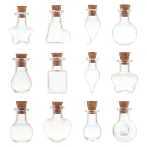 5pcs/pack Mini Empty Sample Jars Glass Cork