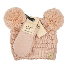 CC Baby Pom Pom Beanie and Mittens Set