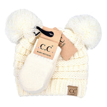 CC Baby Pom Pom Beanie and Mittens Set