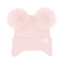 CC Toasty and Warm Ear Flap Double Pom Baby Beanie