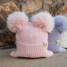 CC Toasty and Warm Ear Flap Double Pom Baby Beanie