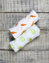 ORGANIC SWADDLE SET - FIRST FOODS (Avocado + Carrot)