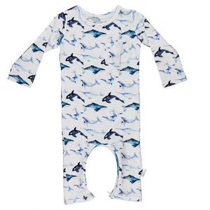 I Whaley Love You - Doodalou Bamboo Baby Romper - 0 - 3 Months