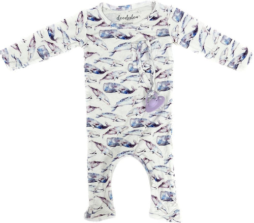 Oh Whaley? - Doodalou Bamboo Baby Romper - 12 - 18 Months