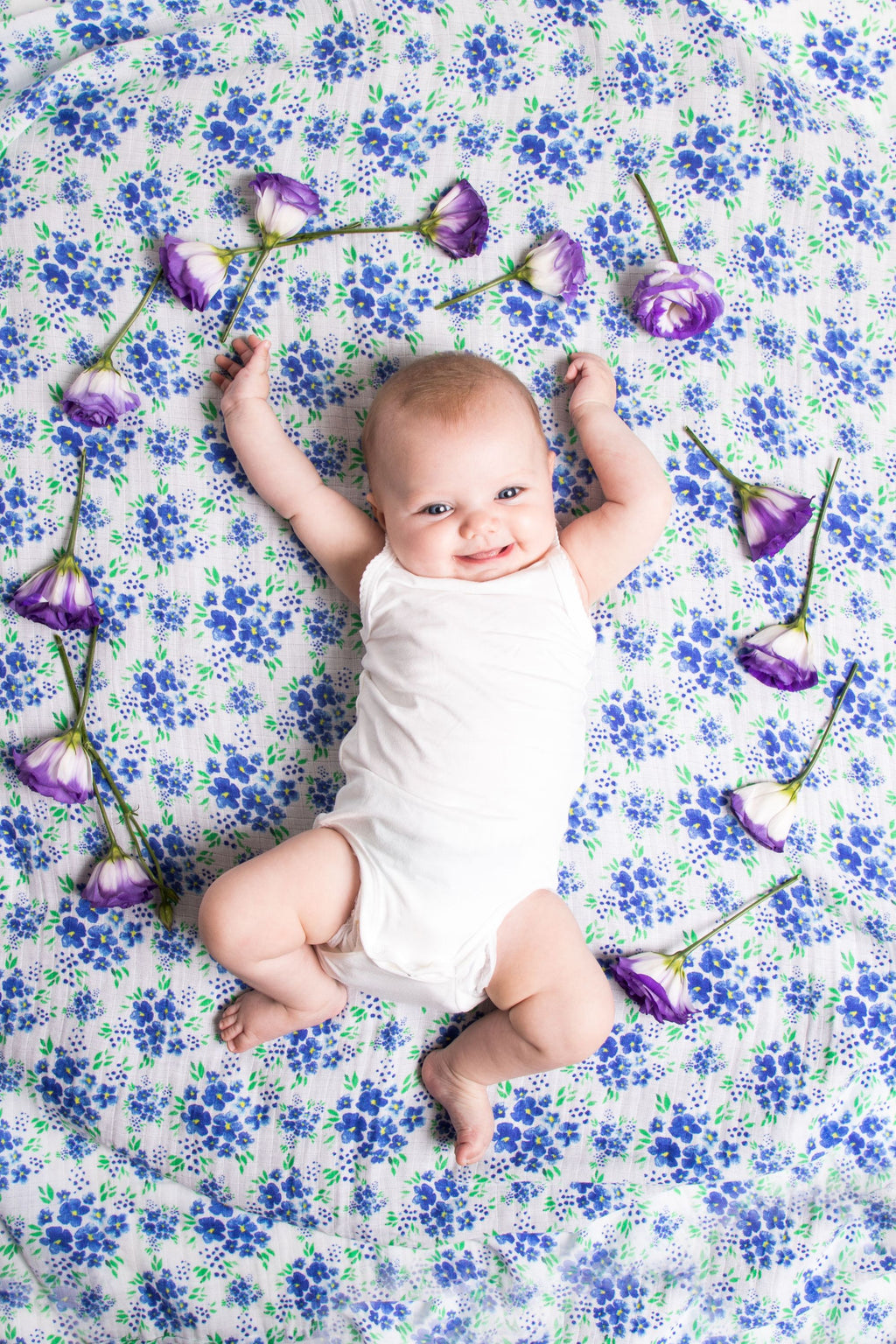 ORGANIC SWADDLE SET - GLOWING GARDEN (Sunflower + Blue Butterfly)