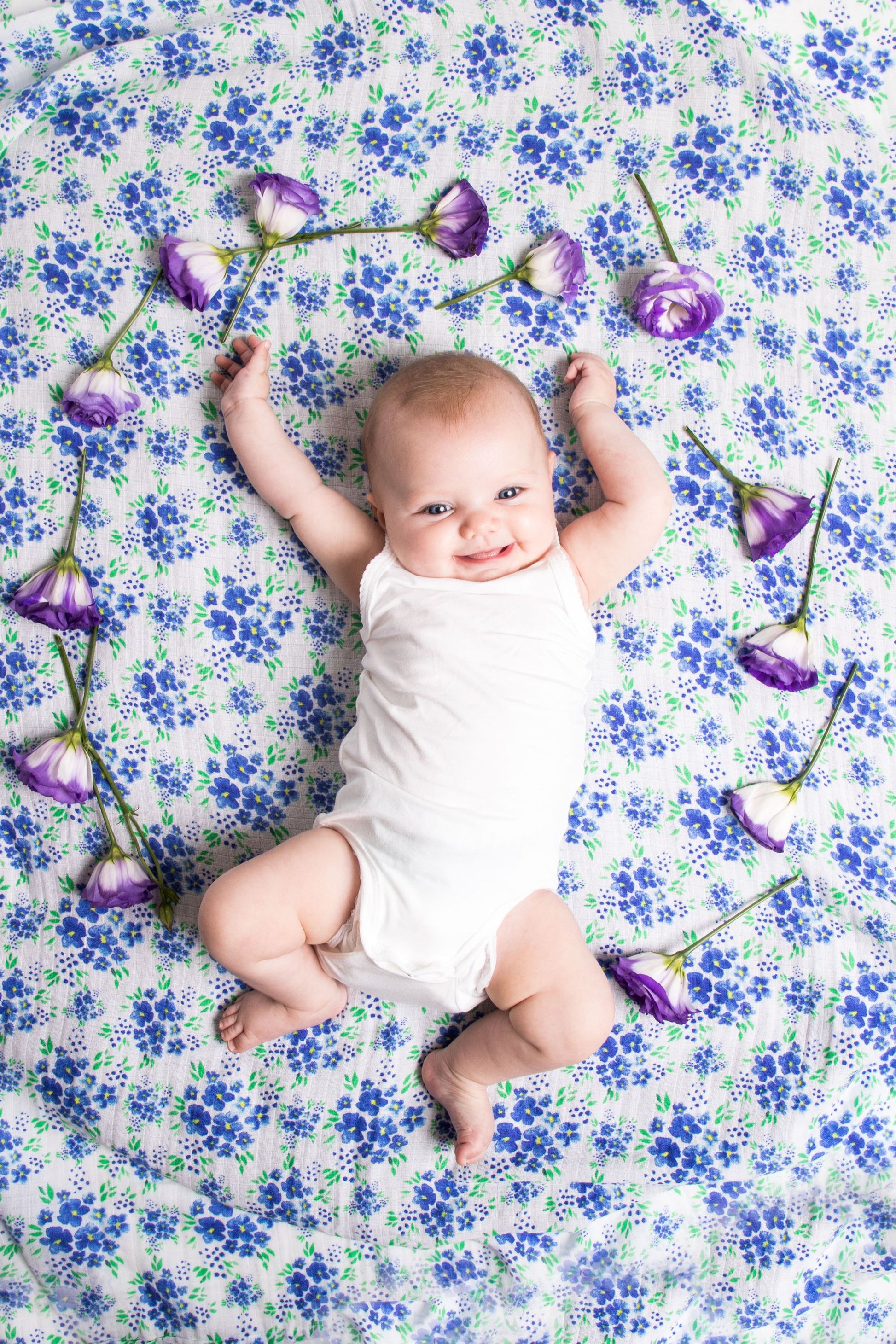 ORGANIC SWADDLE SET - GLOWING GARDEN (Sunflower + Blue Butterfly)