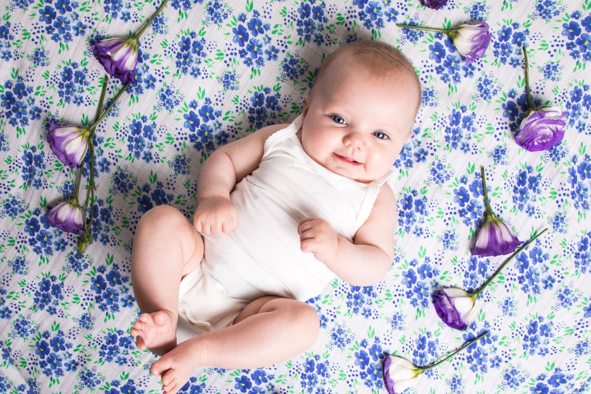 ORGANIC SWADDLE SET - GLOWING GARDEN (Sunflower + Blue Butterfly)