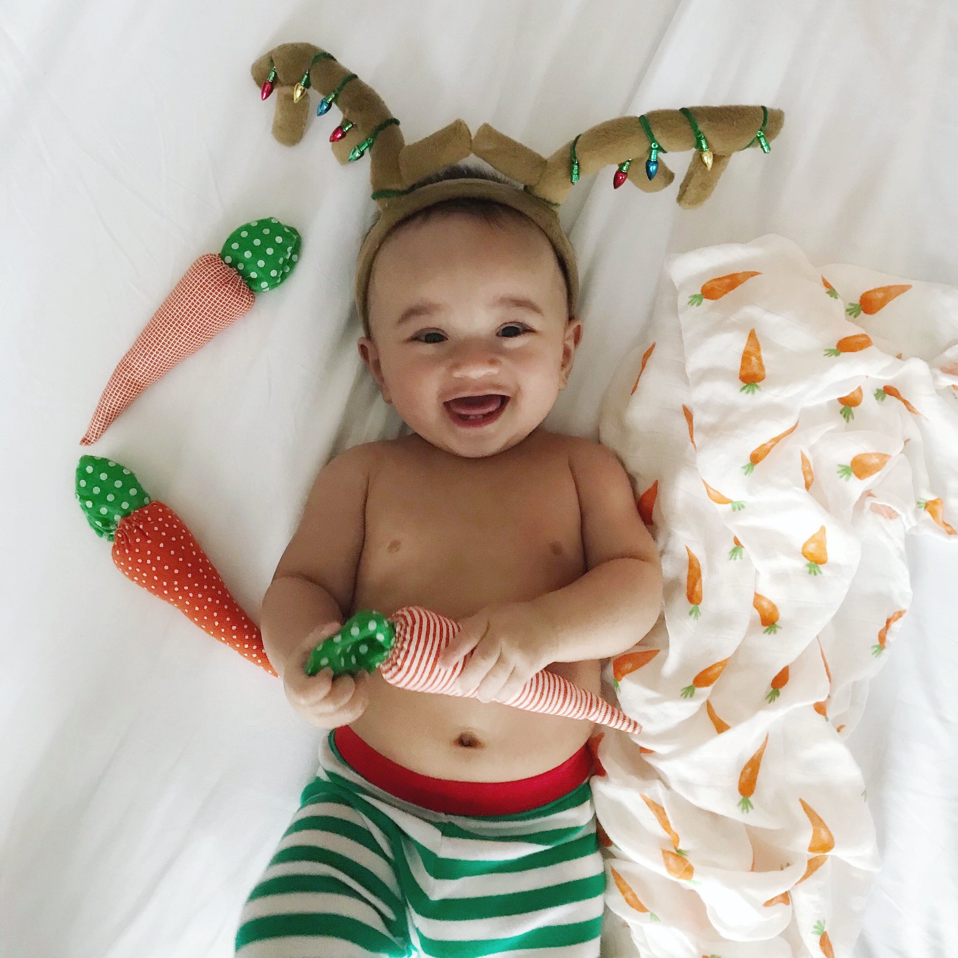 ORGANIC SWADDLE SET - FIRST FOODS (Avocado + Carrot)