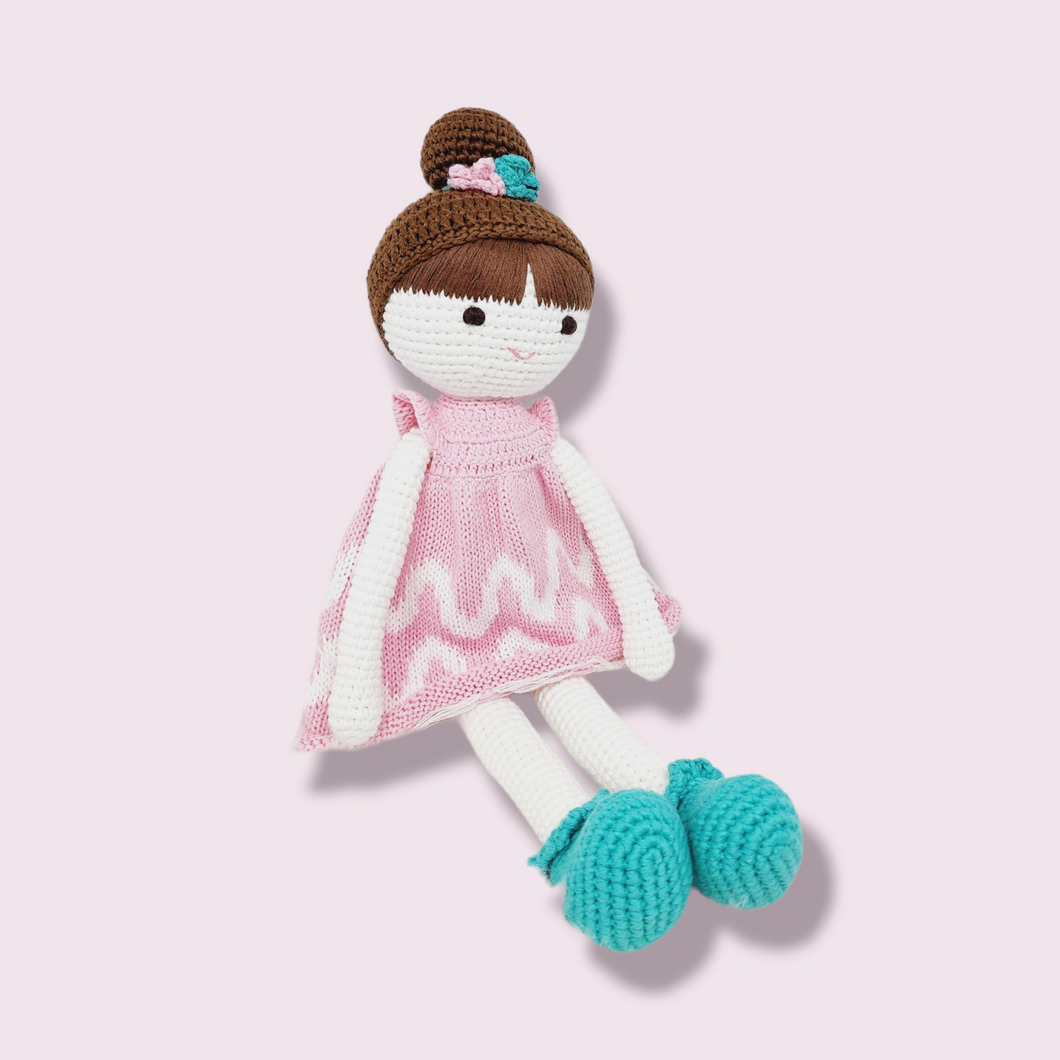 Crochet Baby Girl Doll, Amigurumi Large Girl Stuffs Toys, Gift for