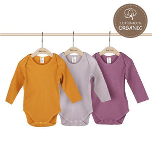 Organic cotton ribbed Flat Seam Onesie