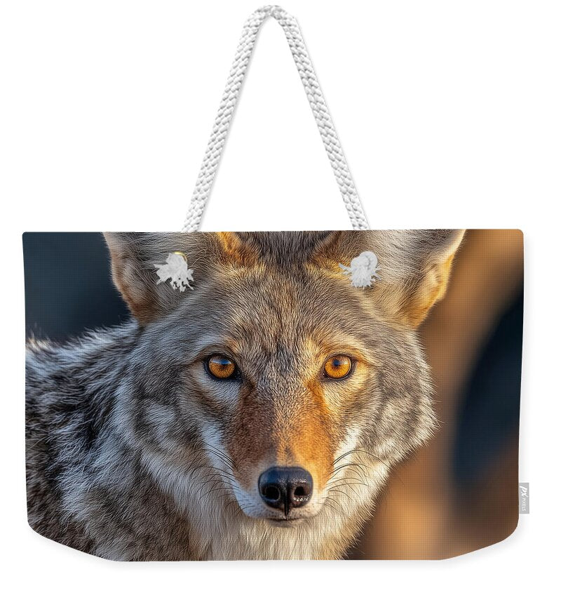 Alert Coyote Staring Forward - Weekender Tote Bag