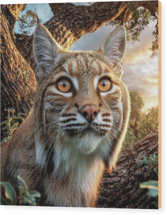 Bobcat - Wood Print