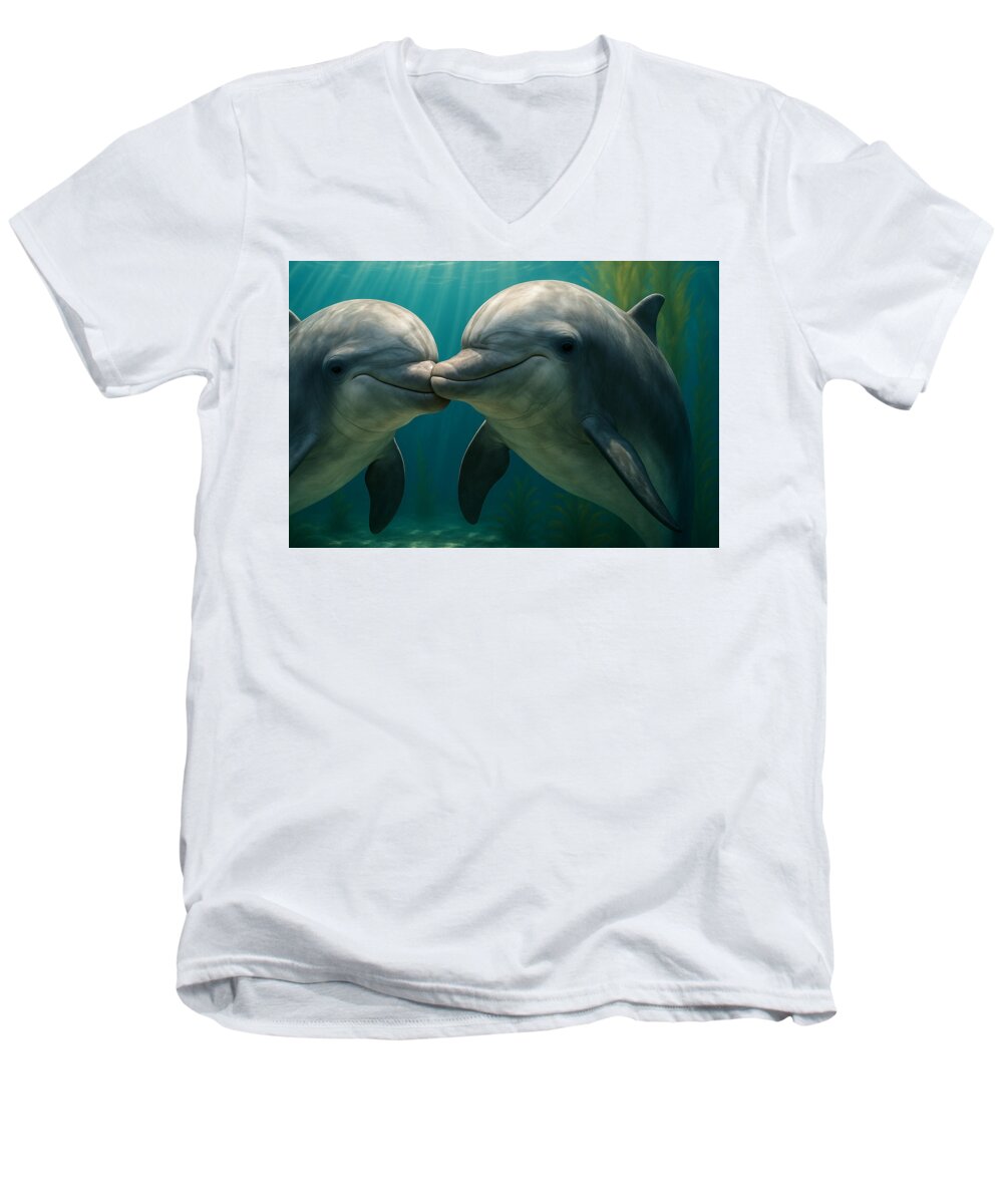 Dolphin - Men's V-Neck T-Shirt