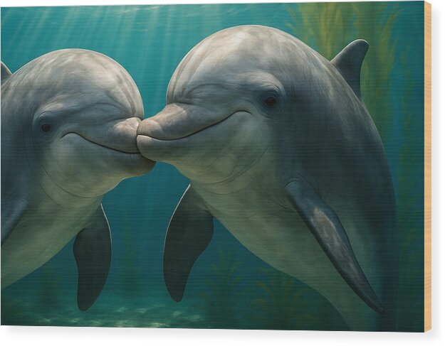 Dolphin - Wood Print