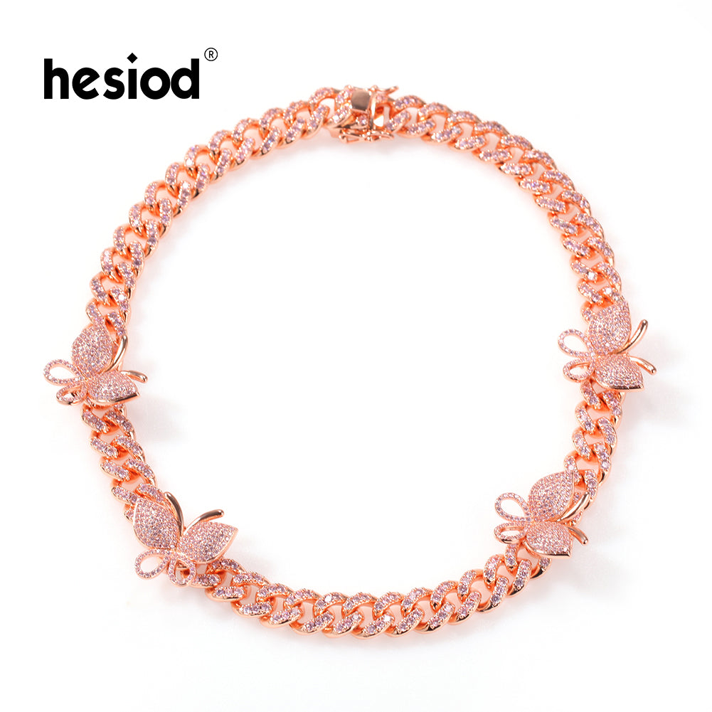 Fashion Tennis Butterfly Choker Necklace Cubic Zircon Diamond