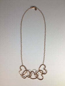 Five Hearts Linked Necklace