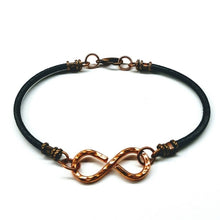 Masculine Sturdy Copper Swivel Infinity Bracelet