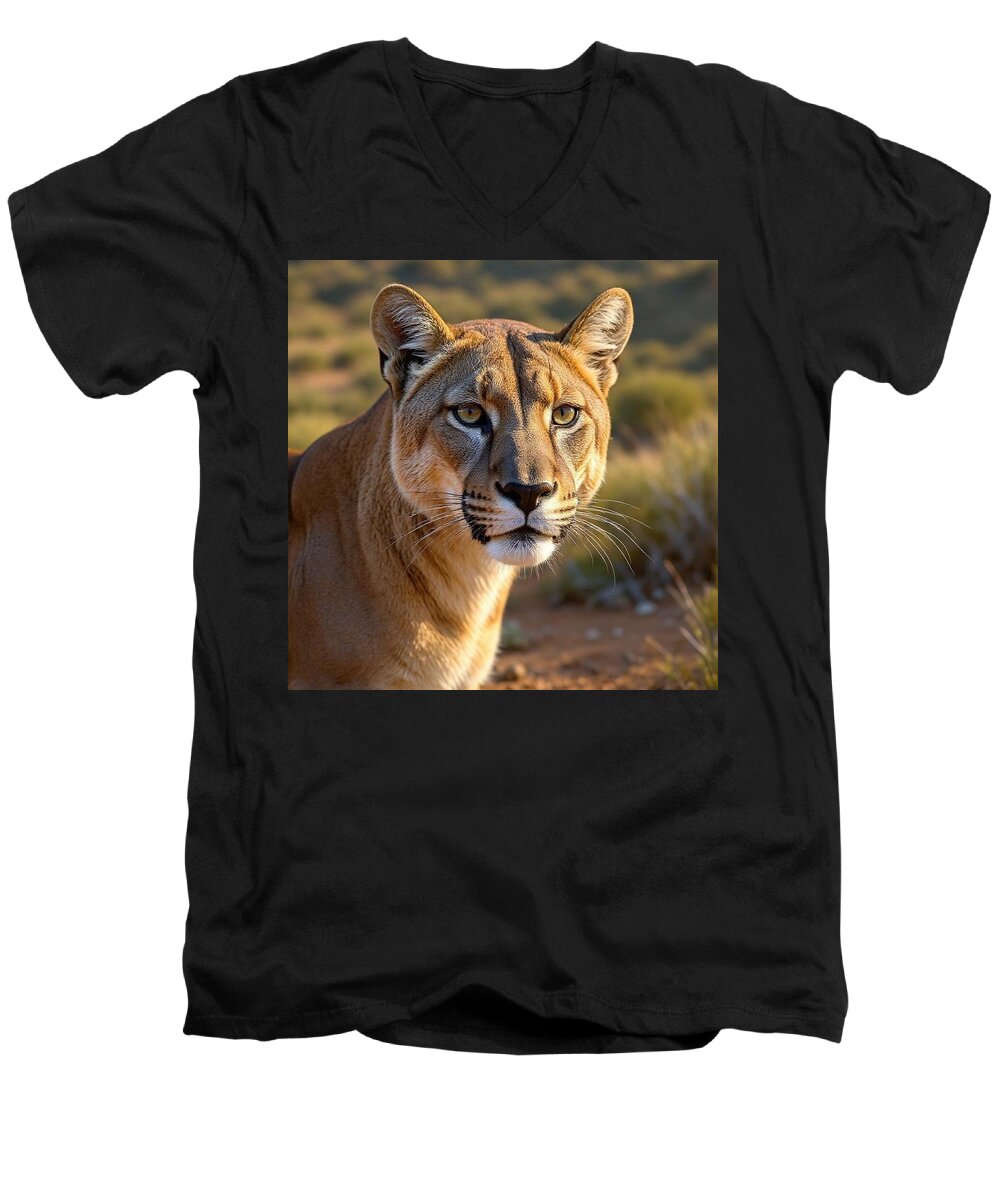 Lion - Men's V-Neck T-Shirt