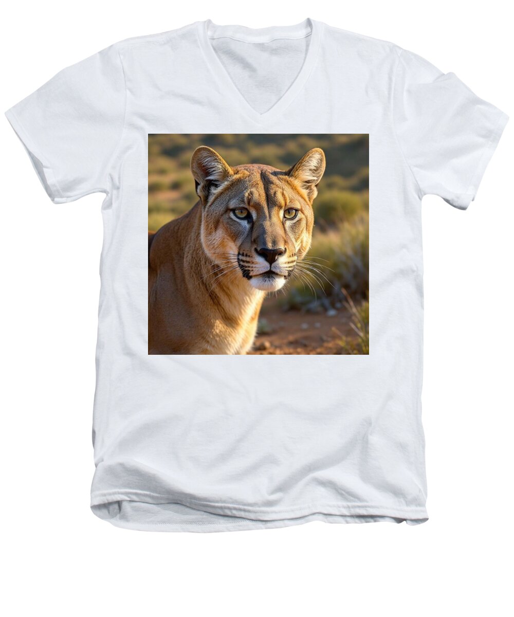 Lion - Men's V-Neck T-Shirt