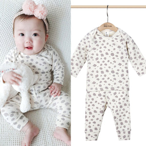 Hipzoo Organic Cotton Baby Pajama Set (Leopard Print)