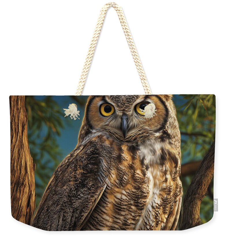 Majestic Owl in Tree - Weekender Tote Bag