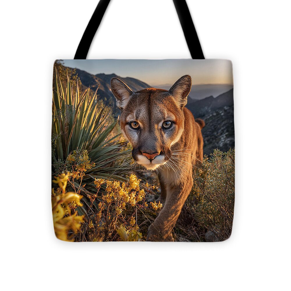 Mountain Lion at Sunset - Tote Bag