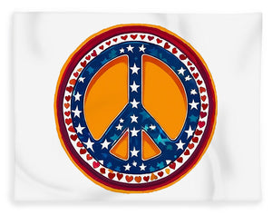 MAKE PEACE GREAT AGAIN - Patriotic Peace - Blanket