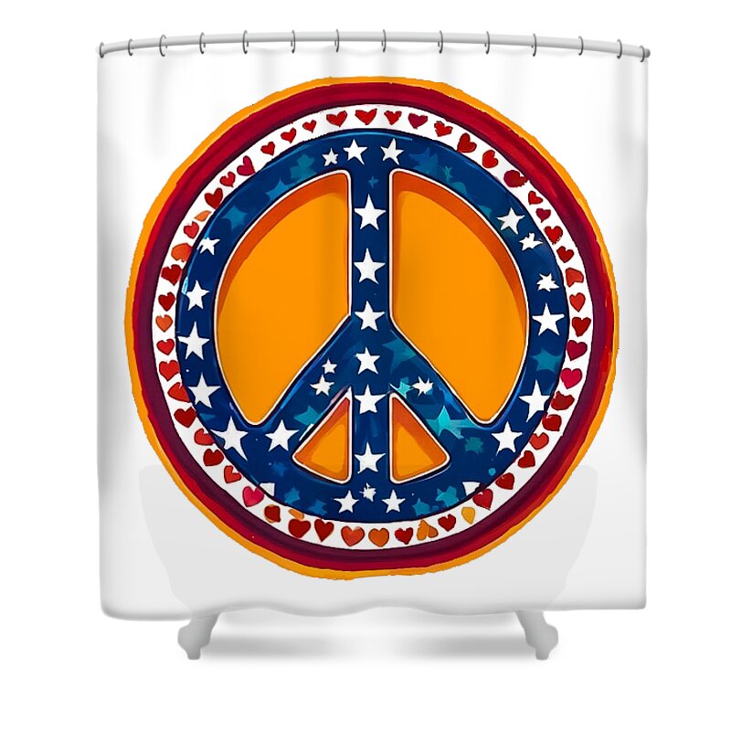 MAKE PEACE GREAT AGAIN - Patriotic Peace - Shower Curtain