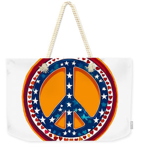 MAKE PEACE GREAT AGAIN - Patriotic Peace - Weekender Tote Bag