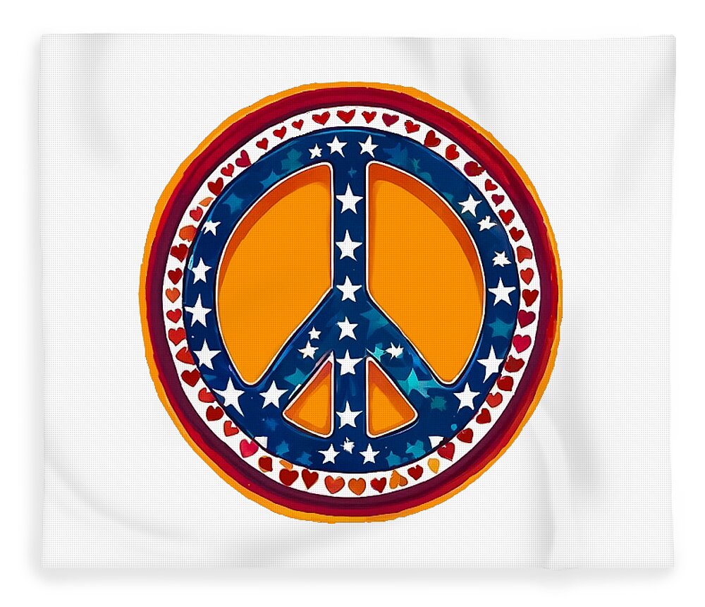 MAKE PEACE GREAT AGAIN - Patriotic Peace - Blanket