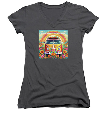 MAKE PEACE GREAT AGAIN - Love Van - Women's V-Neck