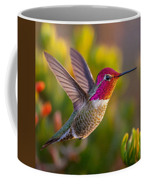 Vibrant Hummingbird in Flight - Mug