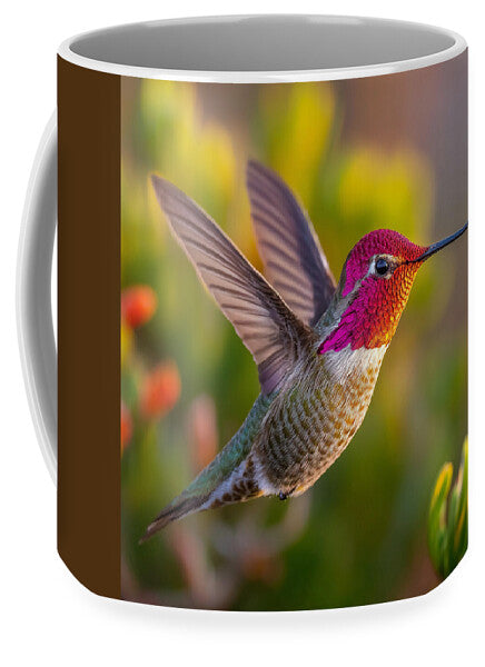 Vibrant Hummingbird in Flight - Mug