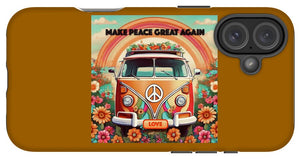 MAKE PEACE GREAT AGAIN - Vintage Love Van - Phone Case