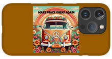 MAKE PEACE GREAT AGAIN - Vintage Love Van - Phone Case