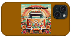 MAKE PEACE GREAT AGAIN - Vintage Love Van - Phone Case