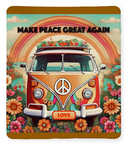 MAKE PEACE GREAT AGAIN - Vintage Love Van - Blanket