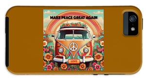 MAKE PEACE GREAT AGAIN - Vintage Love Van - Phone Case