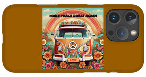 MAKE PEACE GREAT AGAIN - Vintage Love Van - Phone Case