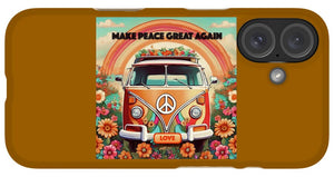 MAKE PEACE GREAT AGAIN - Vintage Love Van - Phone Case