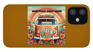 MAKE PEACE GREAT AGAIN - Vintage Love Van - Phone Case