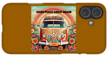 MAKE PEACE GREAT AGAIN - Vintage Love Van - Phone Case